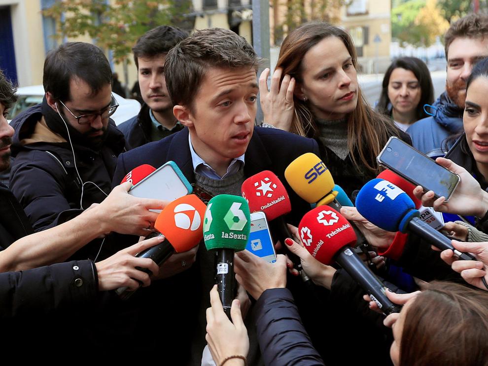 Íñigo errejón, a la salida del colegio electoral.