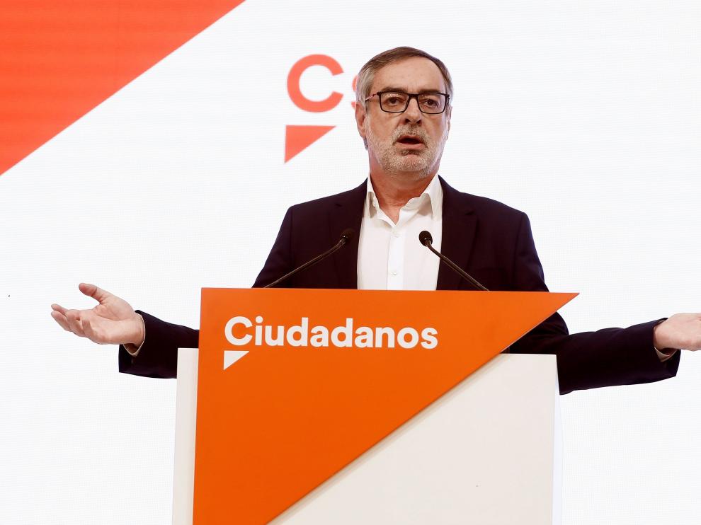 José Manuel Villegas, en su primera comparencia tras cerrarse los colegios electorales.