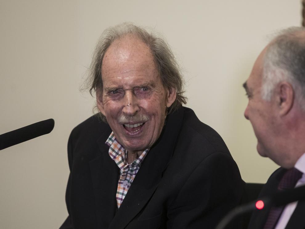 Hans Rudolf Gerstenmaier, junto a José Luis Rodrigo, director general de Fundación Ibercaja