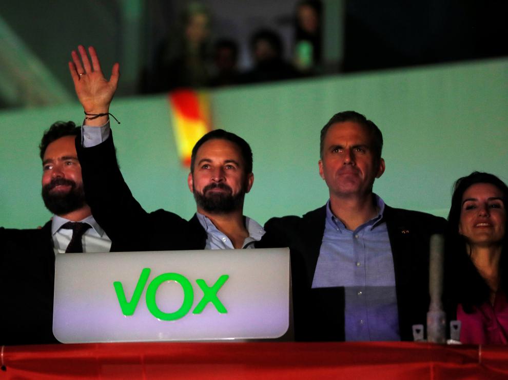 Vox celebra su triunfo tras conocer los resultados electorales