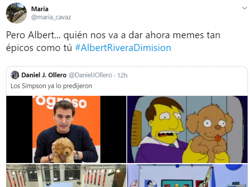 Los memes de la dimisión de Albert Rivera