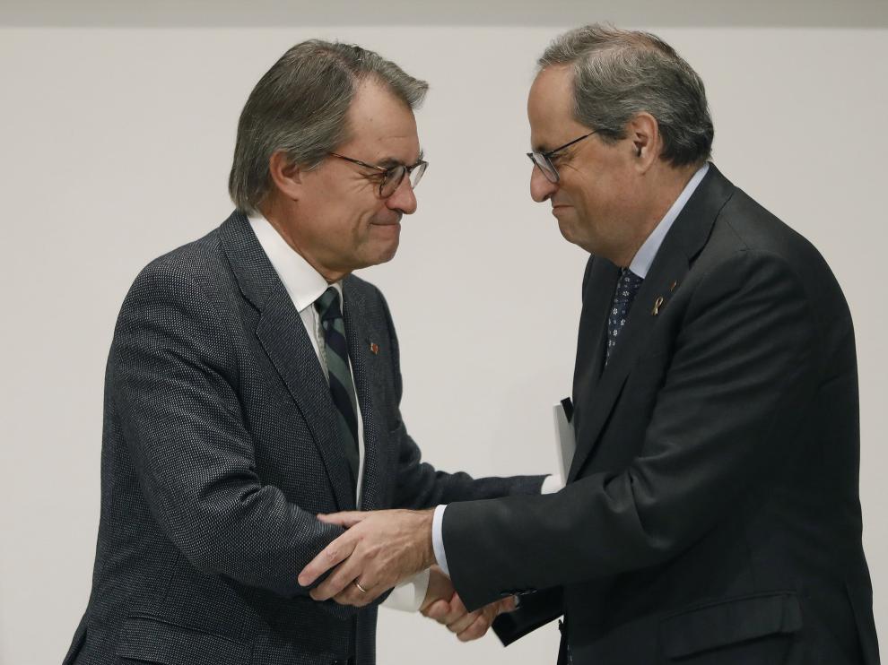 Quim Torra se ha reunido este lunes con Artur Mas.