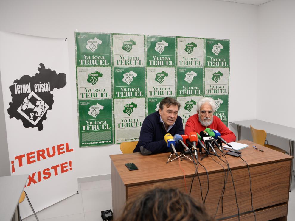 Rueda de prensa Teruel Existe por la victoria electoral /2019-11-11/ Foto: Jorge Escudero [[[FOTOGRAFOS]]]