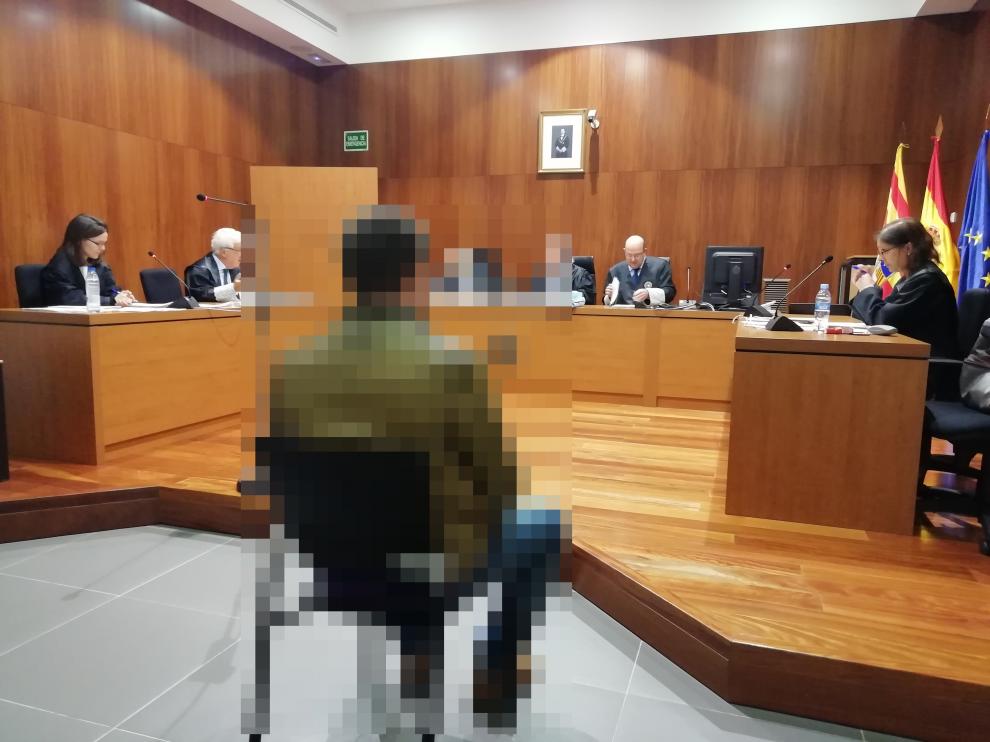 El guardia civil, durante el juicio celebrado el pasado 30 de octubre en la Audiencia de Zaragoza.