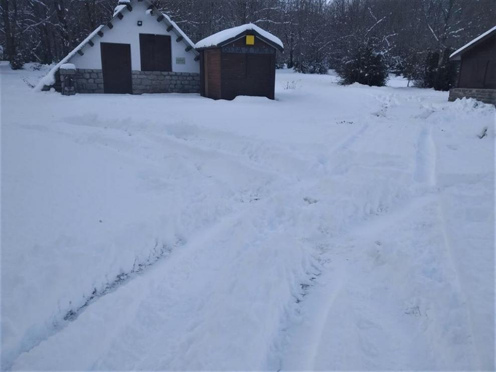 Rodadas sobre la nieve en el espacio nórdico de Pineta