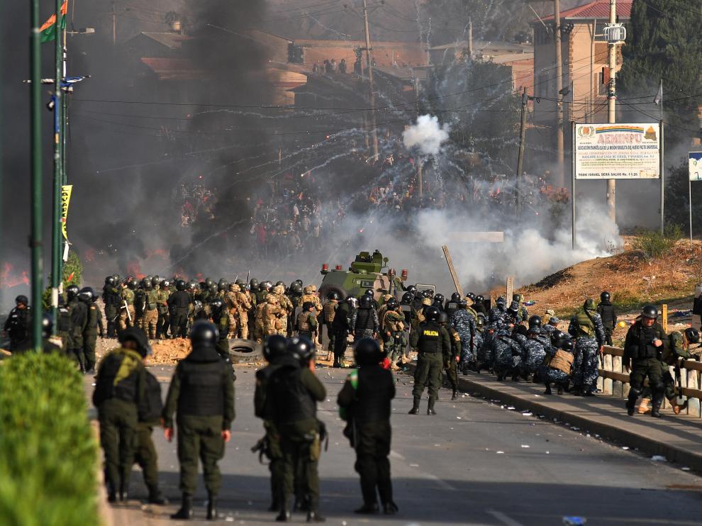 Protestas en Cochamba, Bolivia.