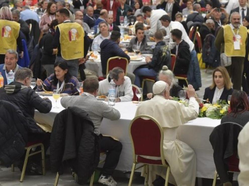 Comida con el Papa en el Vaticano