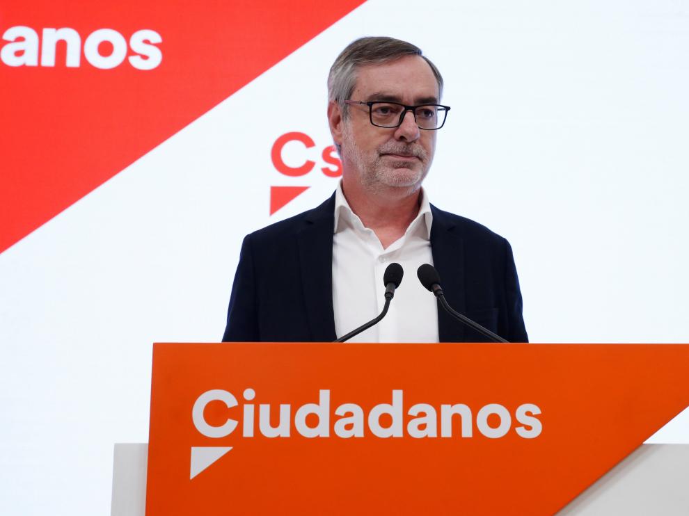El secretario general de Cs, José Manuel Villegas, tras la reunión del Comité Permanente de Ciudadanos.