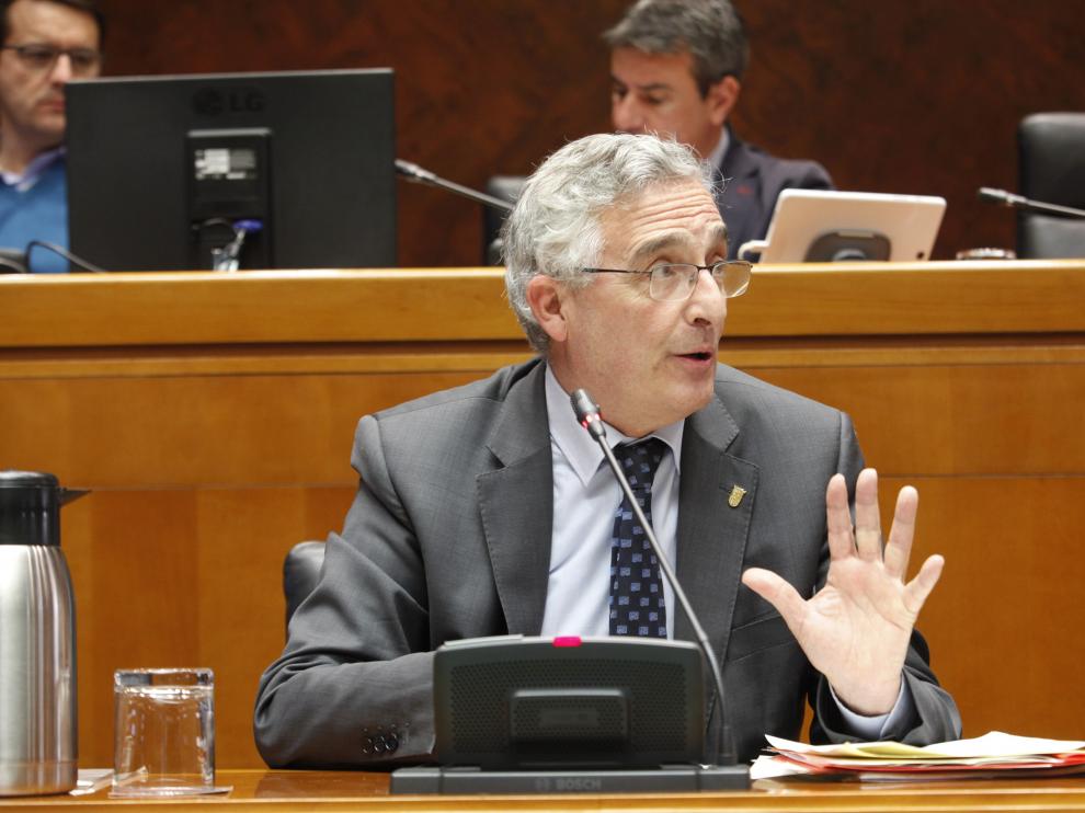 Joaquín Olona, ayer durante su comparecencia en la comisión de Hacienda
