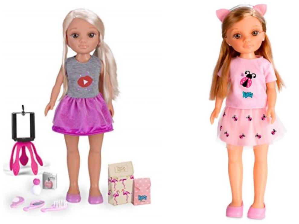 Nancy Youtuber (izquierda) y una nancy basada en una 'influencer' infantil.