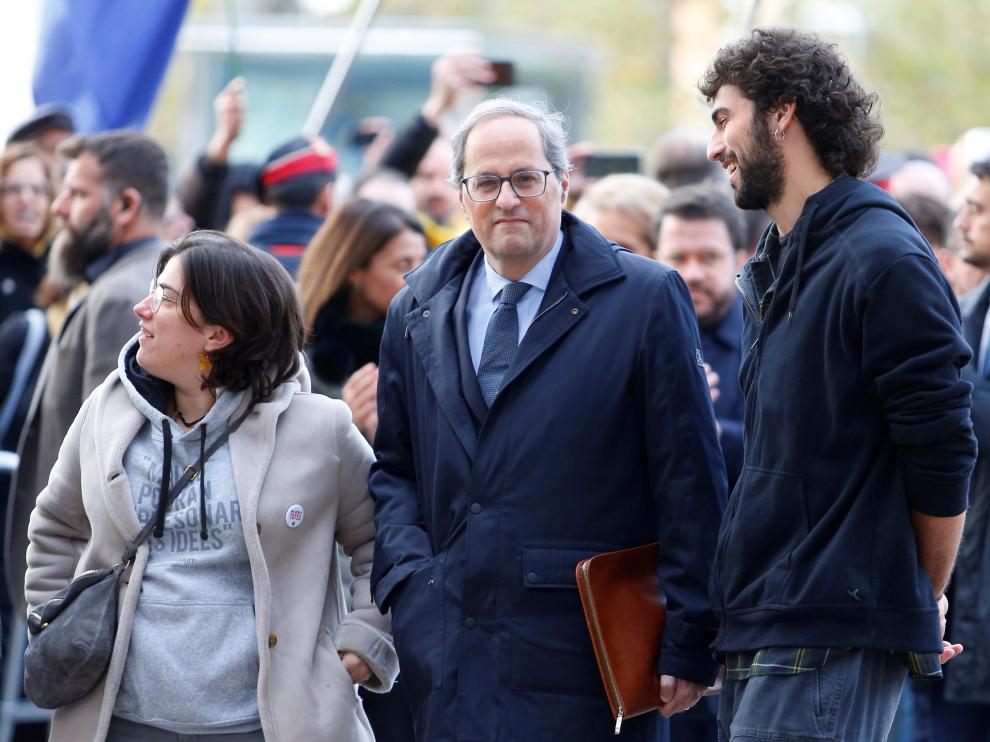 Quim Torra, a su llegada al TSJC