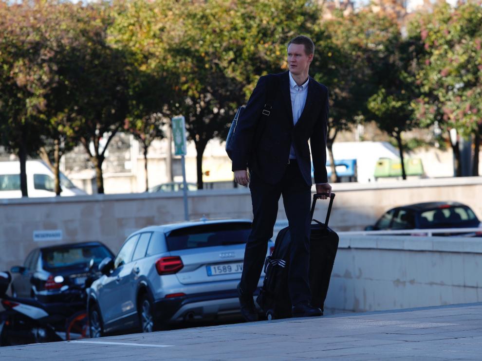 Robin Benzin, a su salida del Príncipe Felipe para partir hacia Grecia.