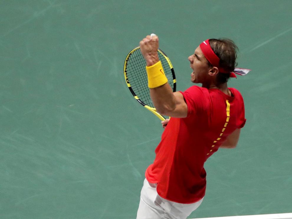 Segunda jornada de la Copa Davis que se disputa en la Caja Mágica de Madrid entre España y Rusia