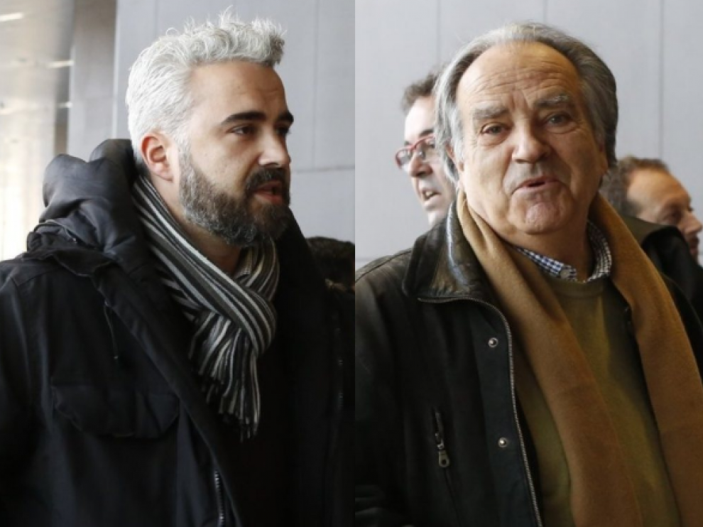Rubén Alcaine y Óscar Fle se han visto las caras este miércoles en el juzgado.