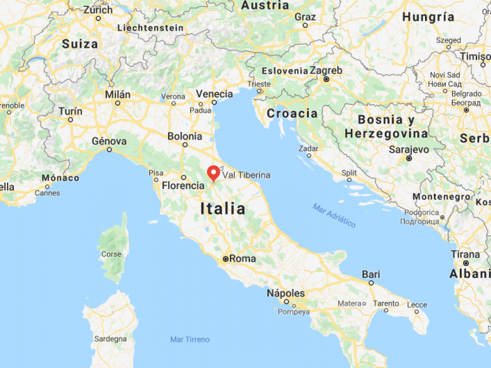 El convento está en en Valtiberina (Toscana, centro)