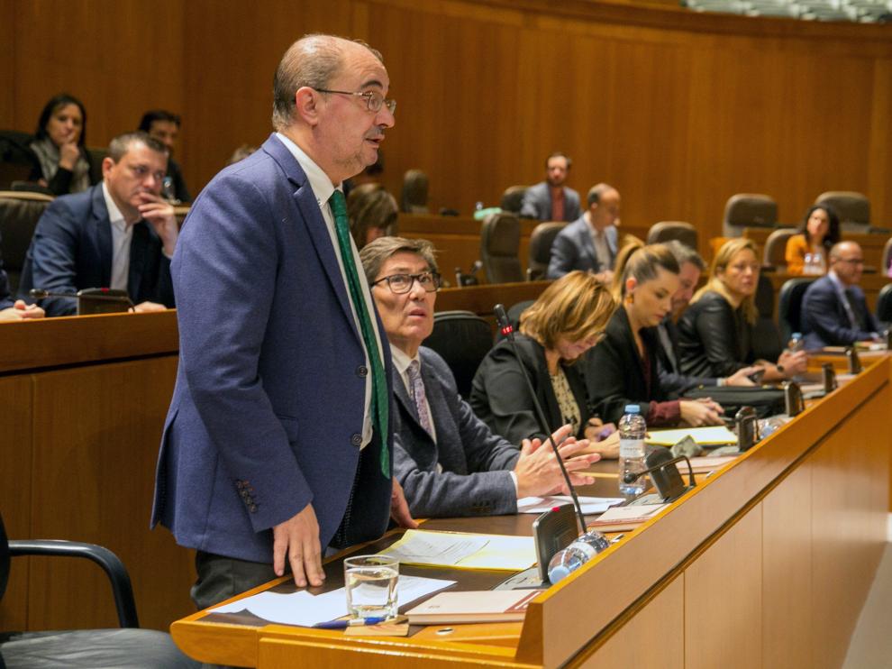 El presidente de Aragón, Javier Lambán, en una imagen de este viernes.