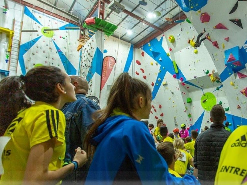 Imagen de un campeonato escalada