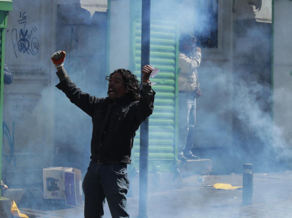 Protestas en La Paz (Bolivia).