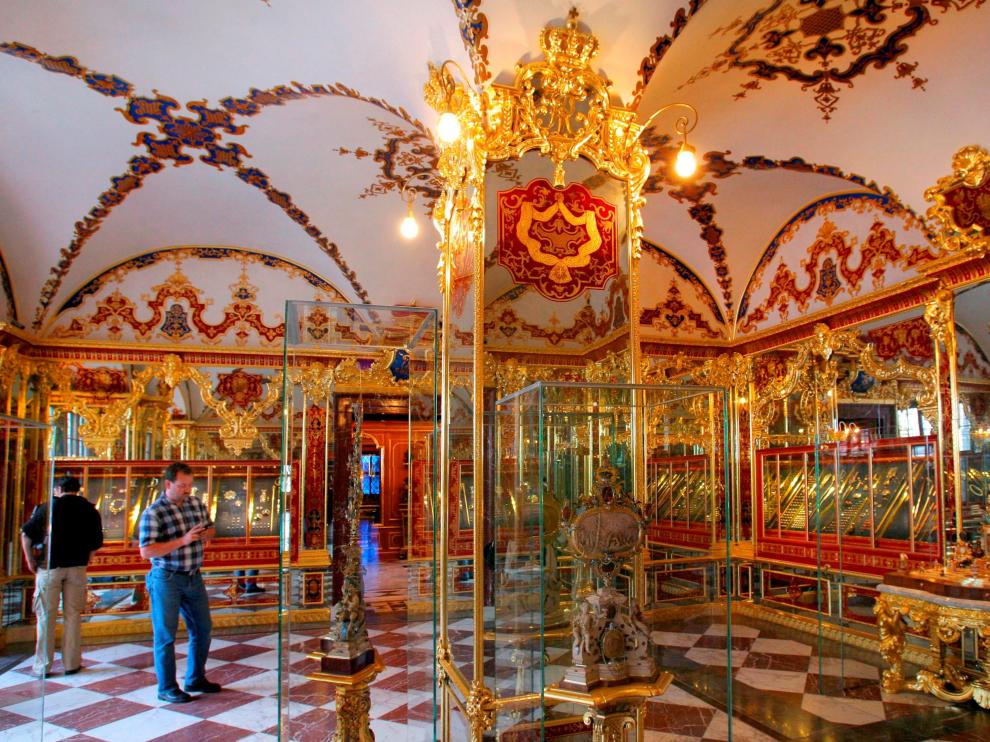 El interior del palacio real de Dresde, que alberga la Bóveda ver con el tesoro, en una imagen de archivo
