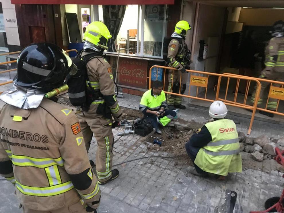 Fuga de gas en el Paseo María Agustín