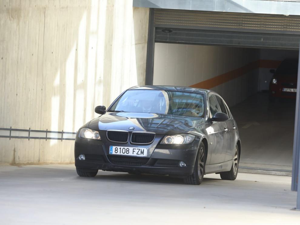 Pichu Atienza abandona los juzgados de Huesca tras comparecer ante el juez