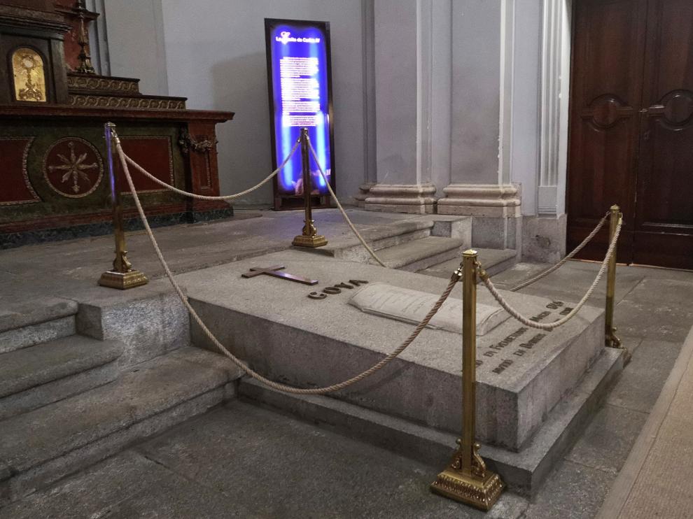 Aspecto actual de la tumba de Goya en la ermita de San Antonio de la Florida