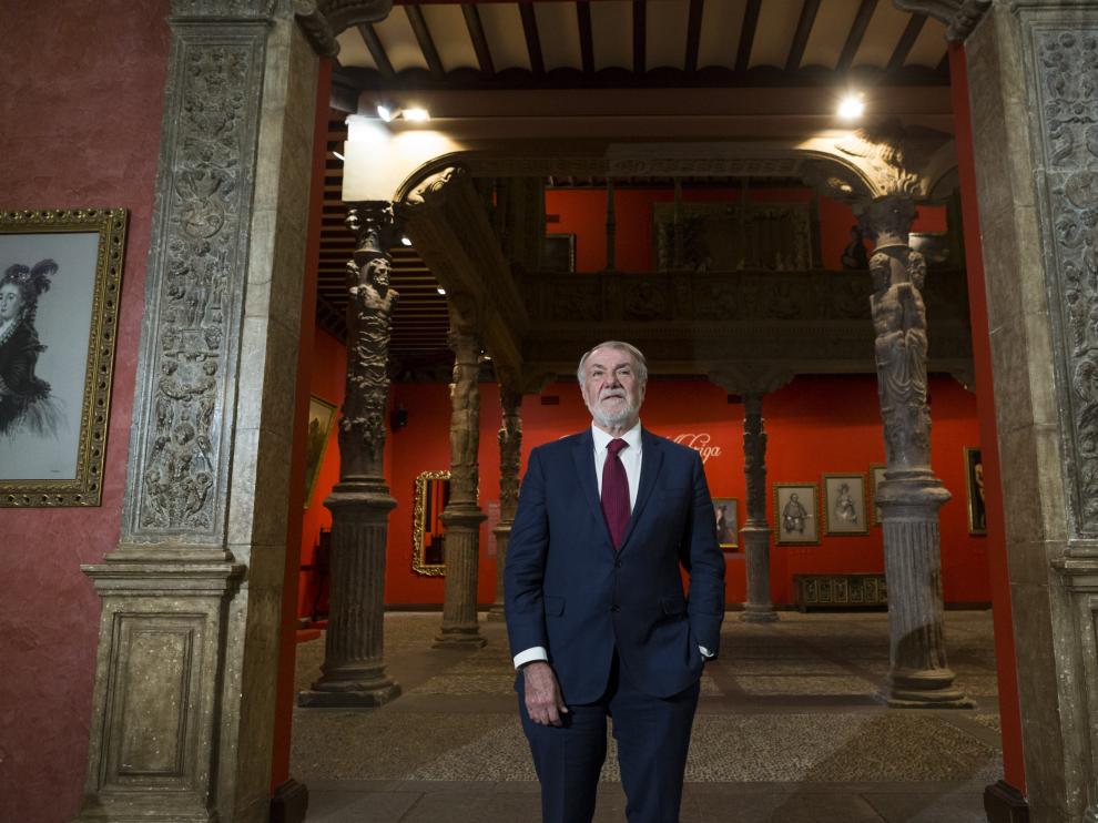 Jaime Mayor Oreja, exministro de Interior del Gobierno del PP (1996-2000), ayer en el Patio de la Infanta, donde dio un conferencia sobre 'La crisis de la verdad'.
