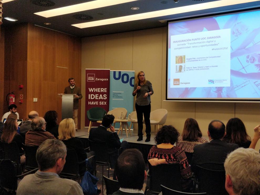 Acto inaugural de la UOC en Aragón
