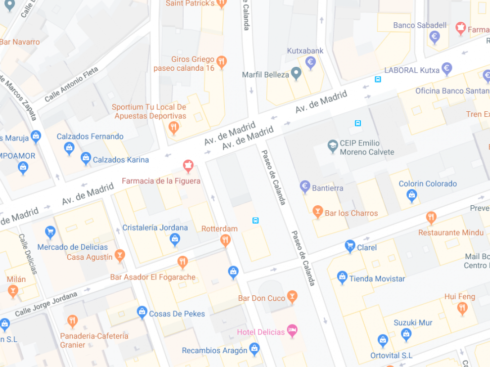 El accidente ha tenido lugar entre la avenida de Madrid y paseo de Calanda.