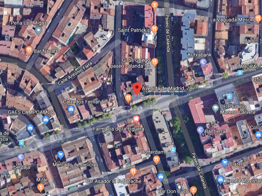 El atropello se ha producido en la avenida de Madrid, junto al paseo de Calanda.
