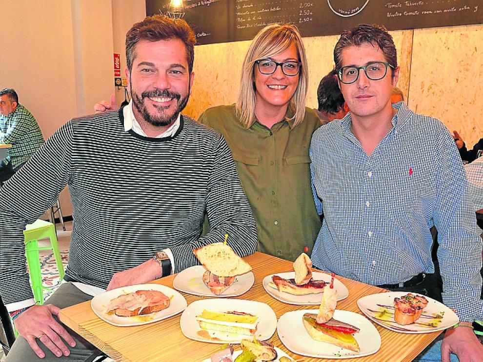 Jesús Adiego, Andrea Adiego y Luis Zárate.