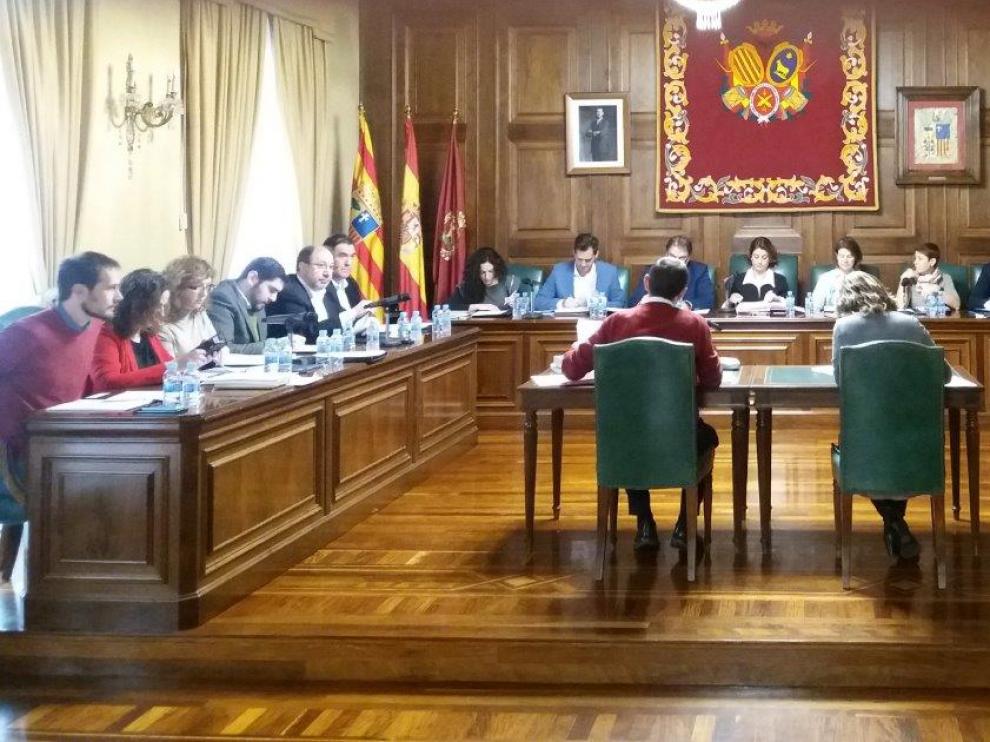 Imagen del último pleno del Ayuntamiento de Teruel.