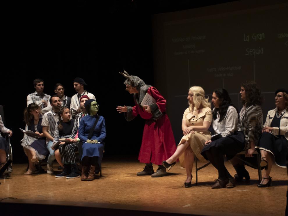 Un momento de los ensayos de la obra musical que se estrena el viernes.
