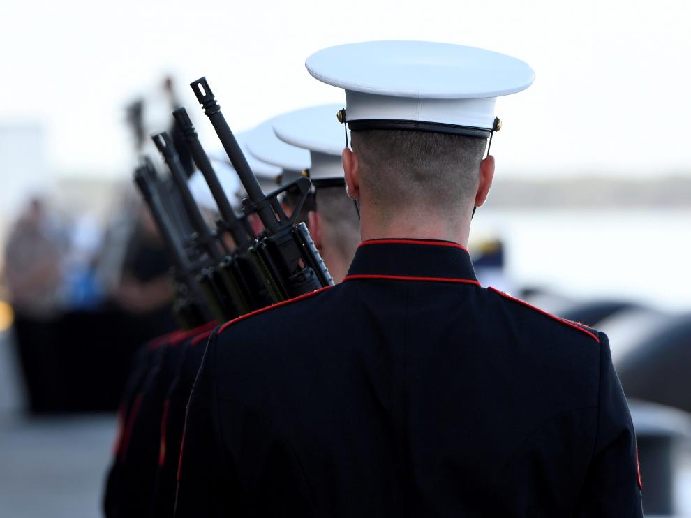 Un marine americano de la base de Pearl Harbor