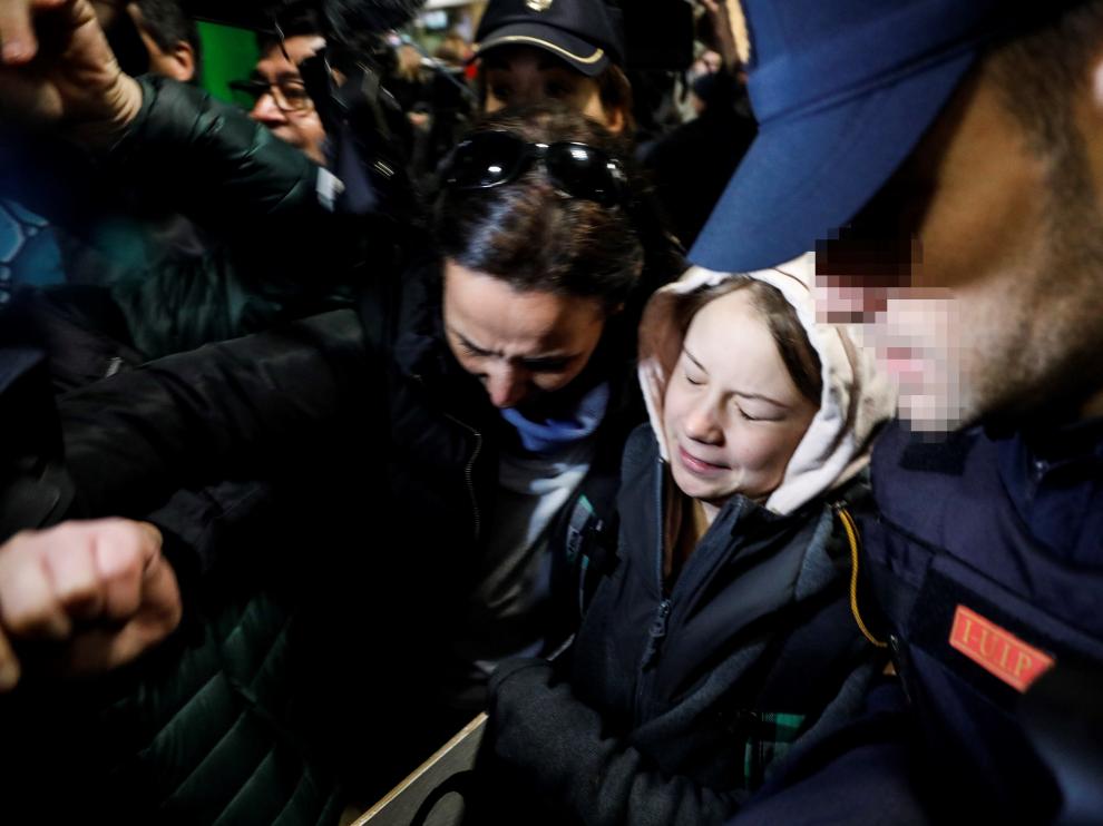 Greta Thunberg llega a Madrid.