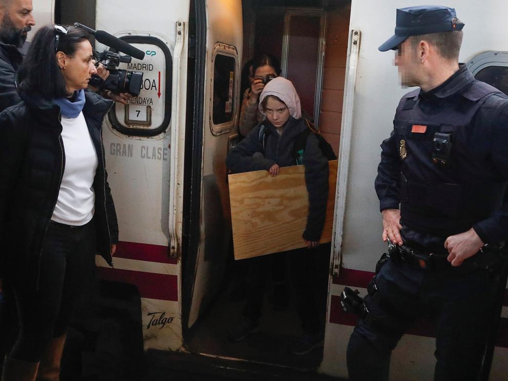 Greta Thunberg llega a Madrid.