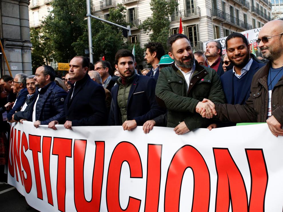 Marcha por el día de la Constitución en Barcelona