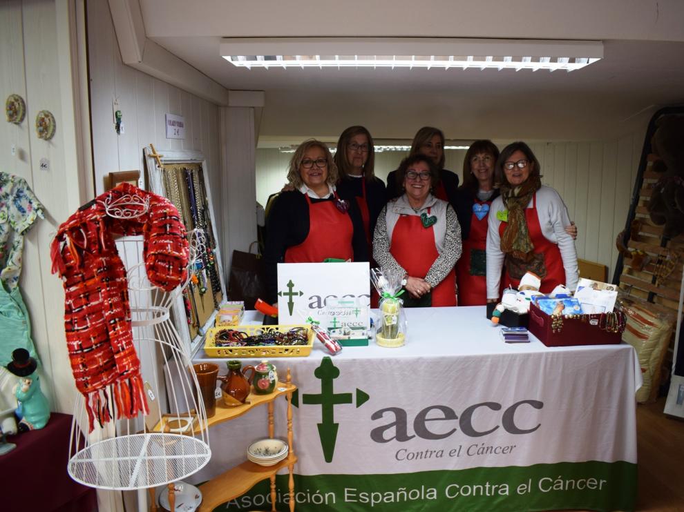 Las voluntarias de la AECC en “Casa David”.