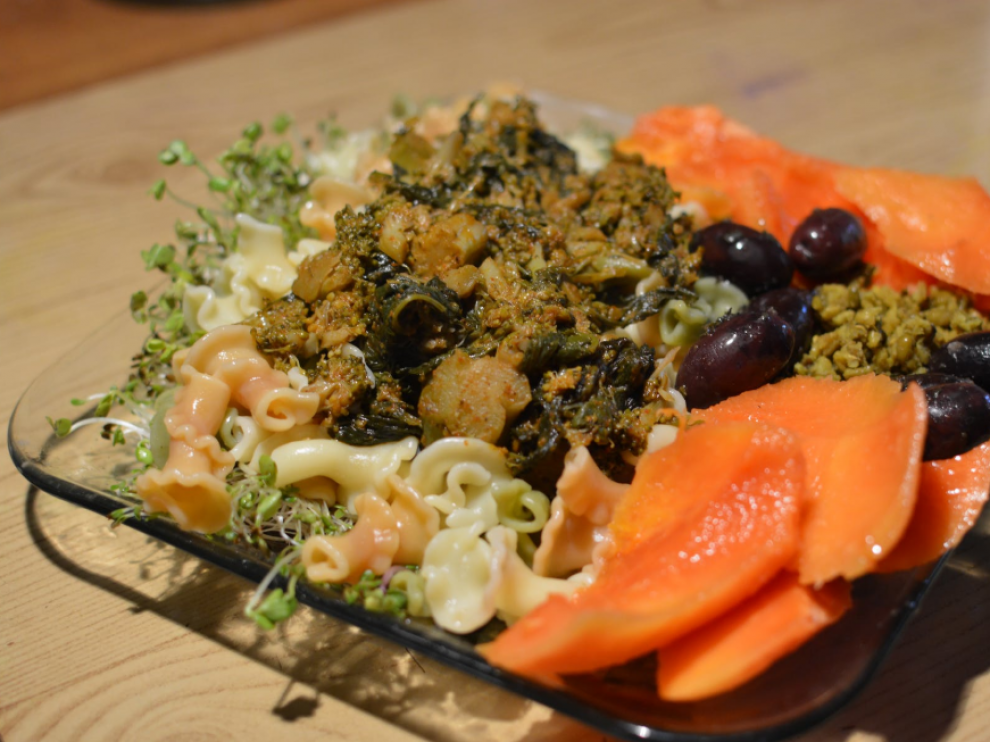 Platos veganos.