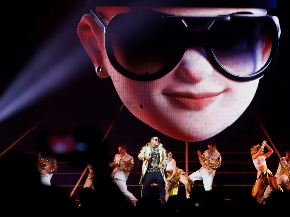 El reguetonero puertorriqueño Daddy Yankee en el primero de sus diez conciertos, el jueves en el Coliseo de San Juan en Puerto Rico.