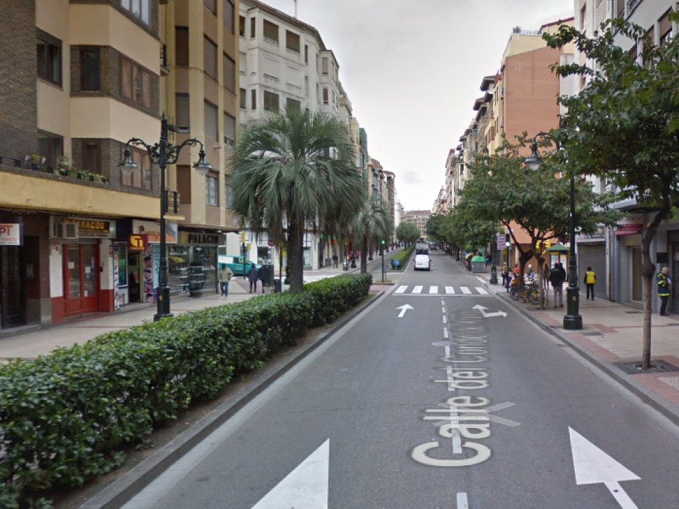 el suceso tuvo lugar en la calle Conde de Aranda de Zaragoza.