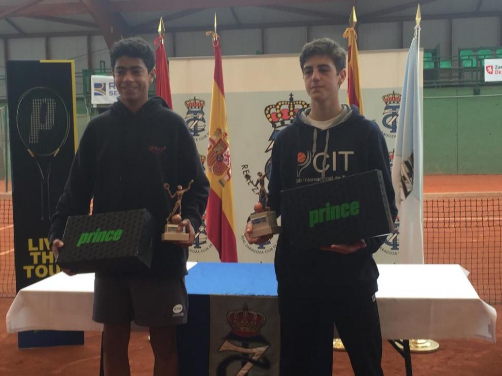 Finalistas del cuadro masculino del Master Nacional infantil de tenis en el RZCT
