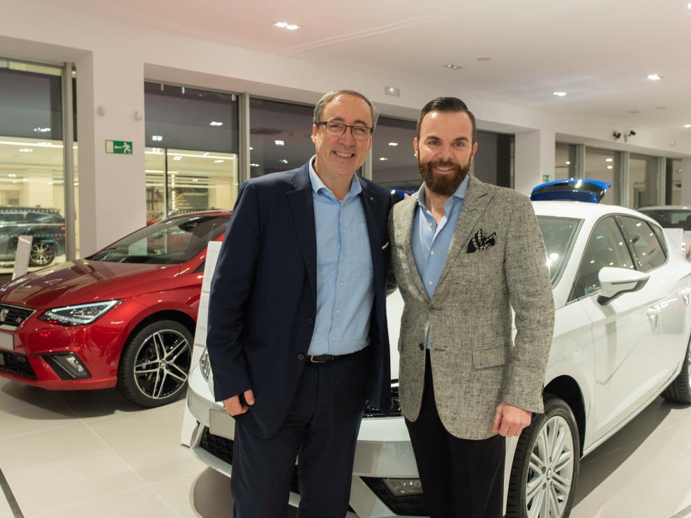 Mikel Palomera, con Alberto Sánchez, en Zaragoza