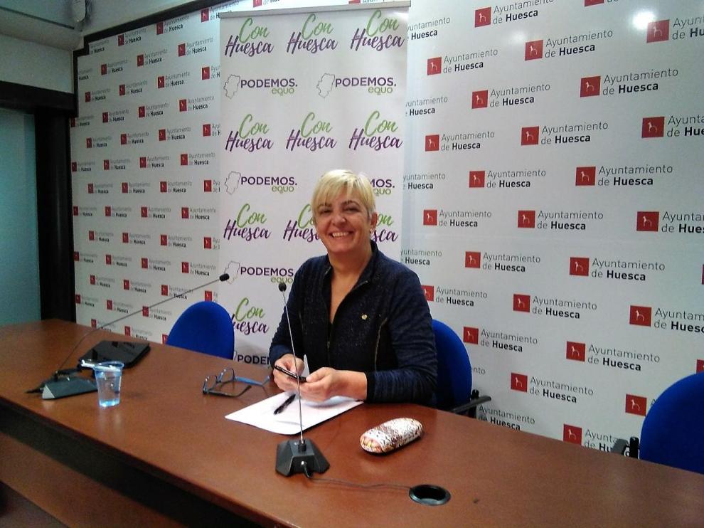Pilar Novales, portavoz de Con Huesca Podemos Equo.