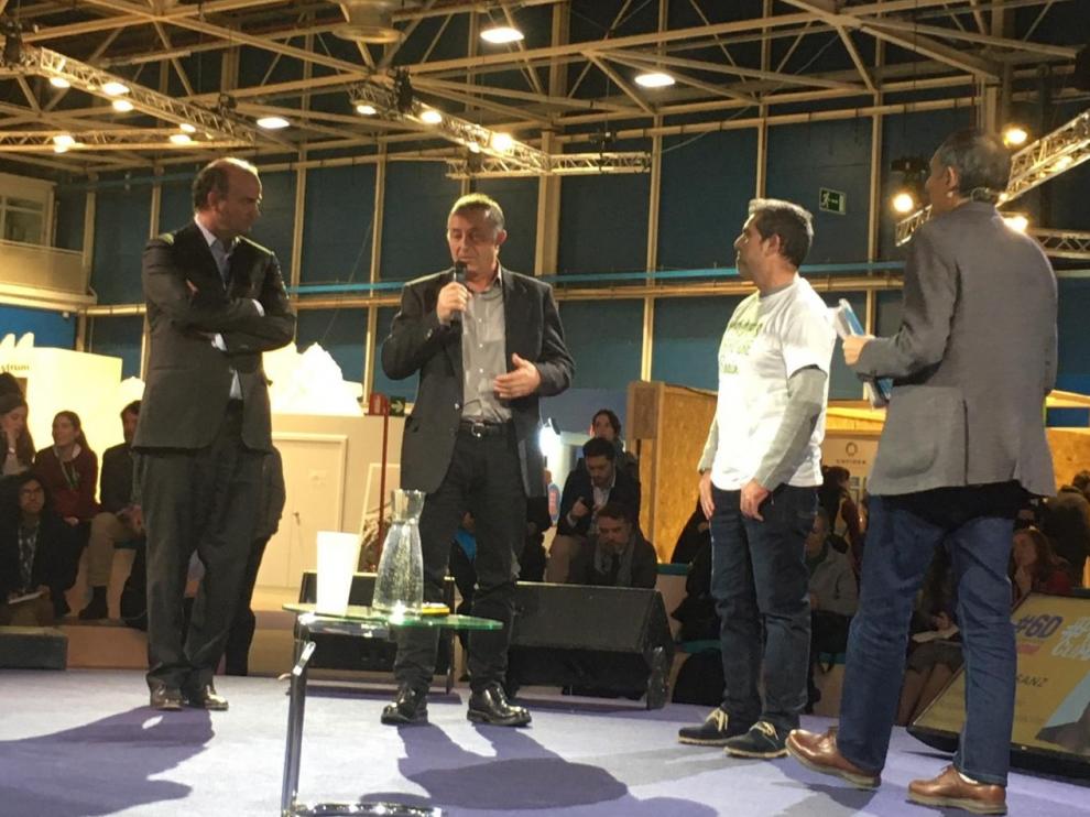 El diputado de Medio Ambiente, Miguel Sanz, durante su exposición en la Cumbre del Clima 2019 de Madrid