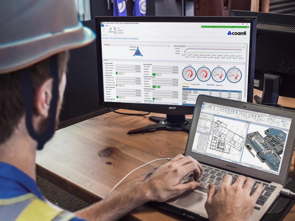En Coanfi utilizan un sistema de gestión ERP y BIM que permite relacionar todo elemento del modelo BIM con una unidad de coste planificado.