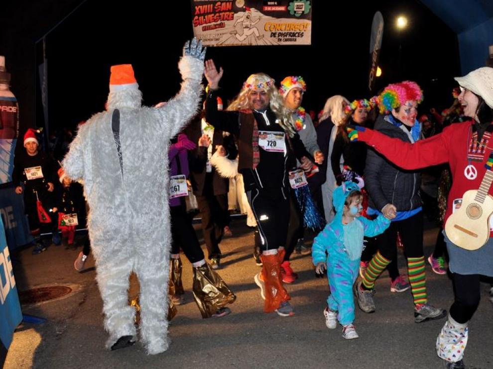 El 85% de quienes participan en la San Silvestre de Villanúa lo hacen disfrazados.