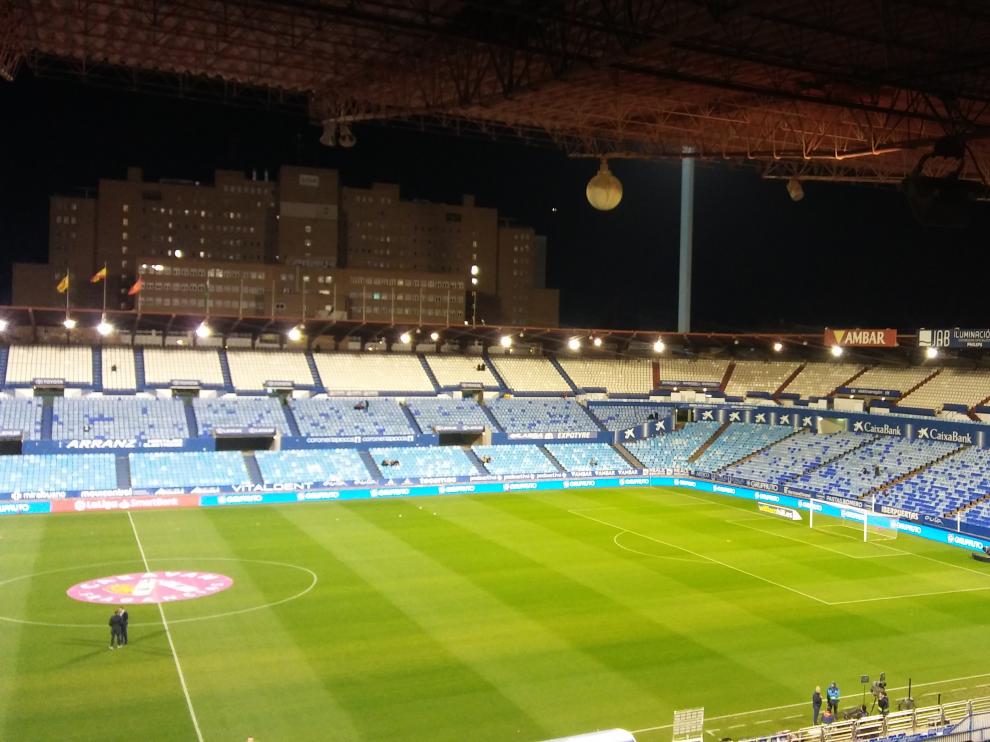 La Romareda, antes del partido
