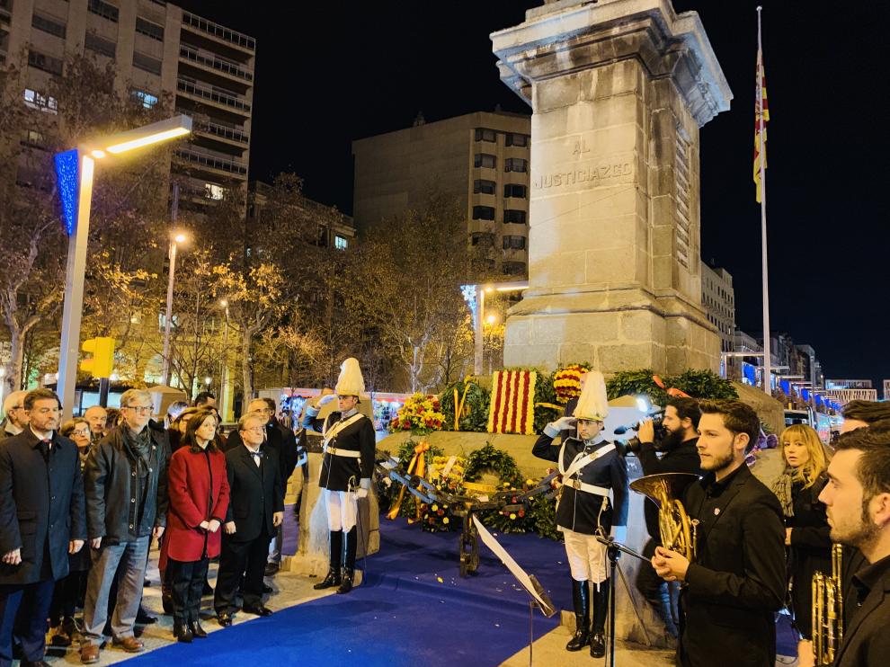 Acto de homenaje al Justicia de Aragón el año pasado.