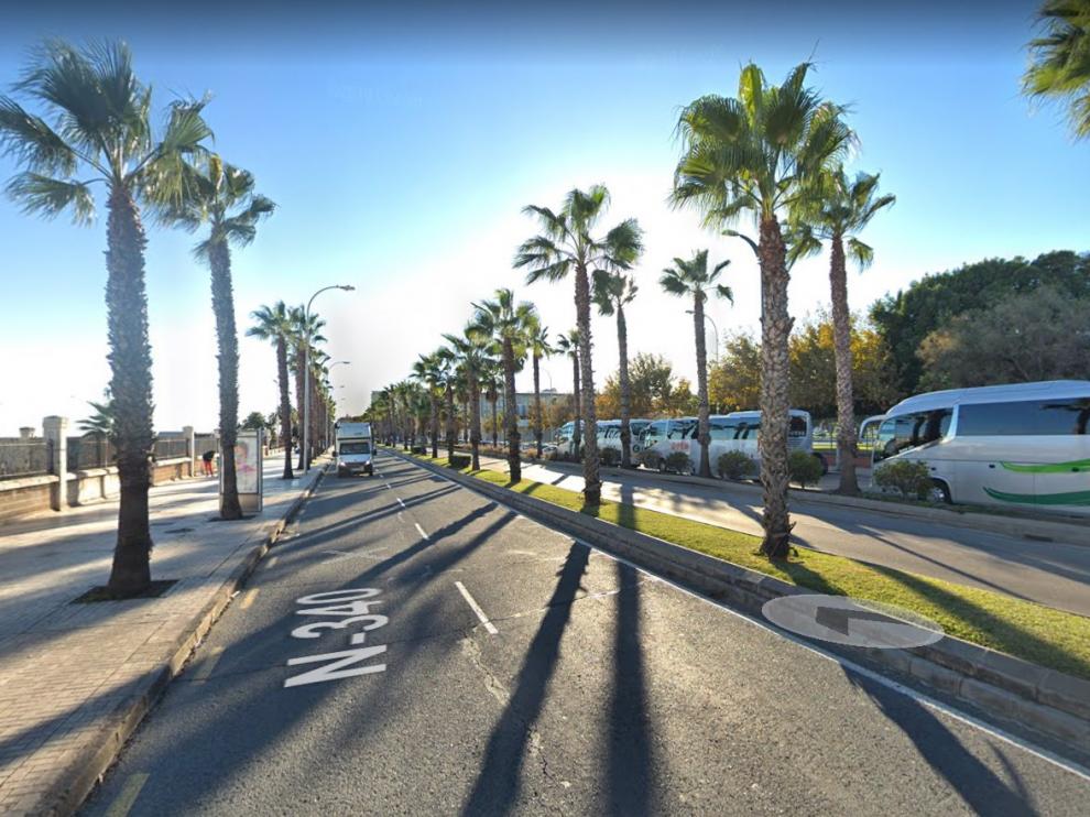 Paseo marítimo Antonio Machado de Málaga.
